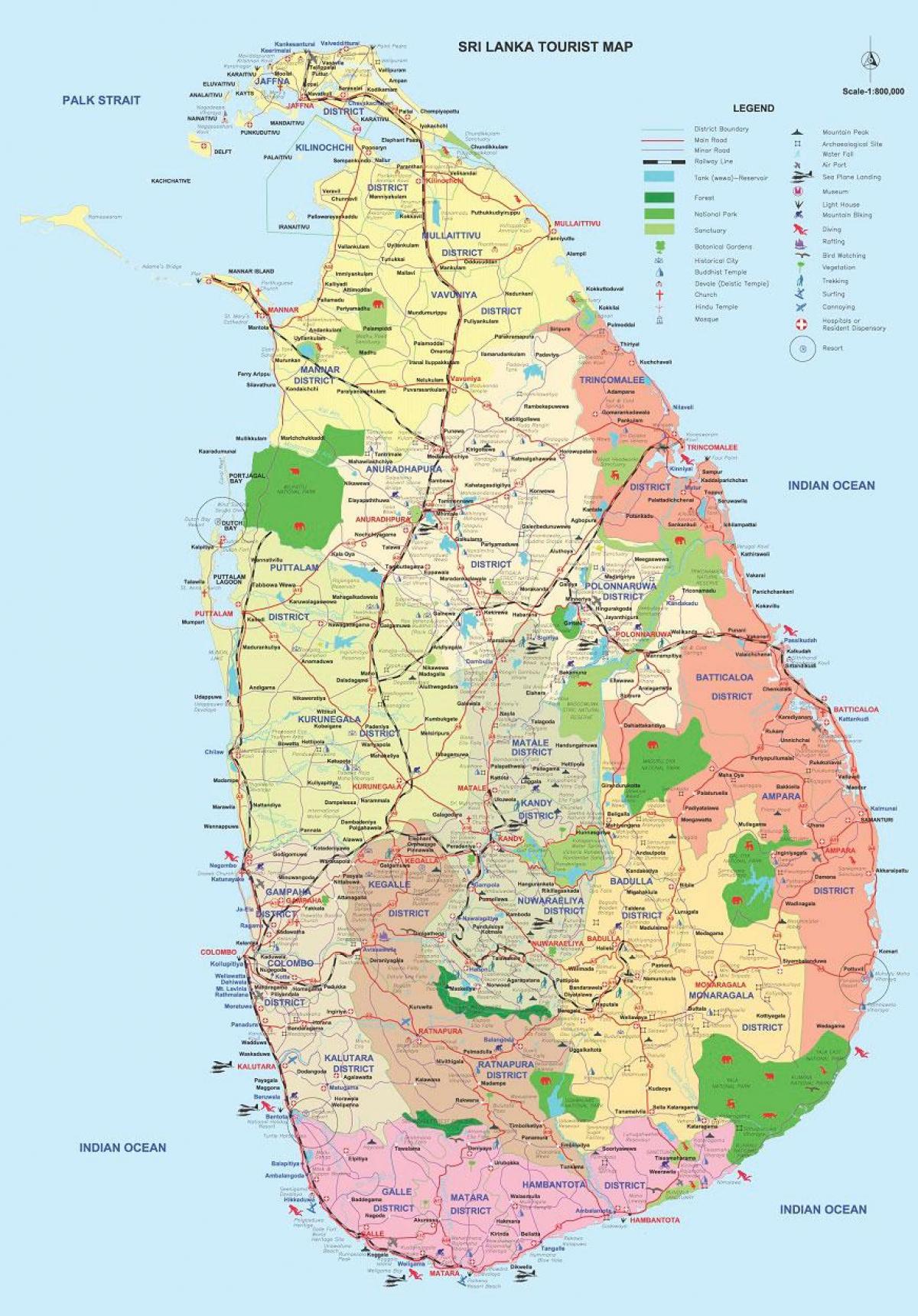 Sri Lanka ampara districte mapa