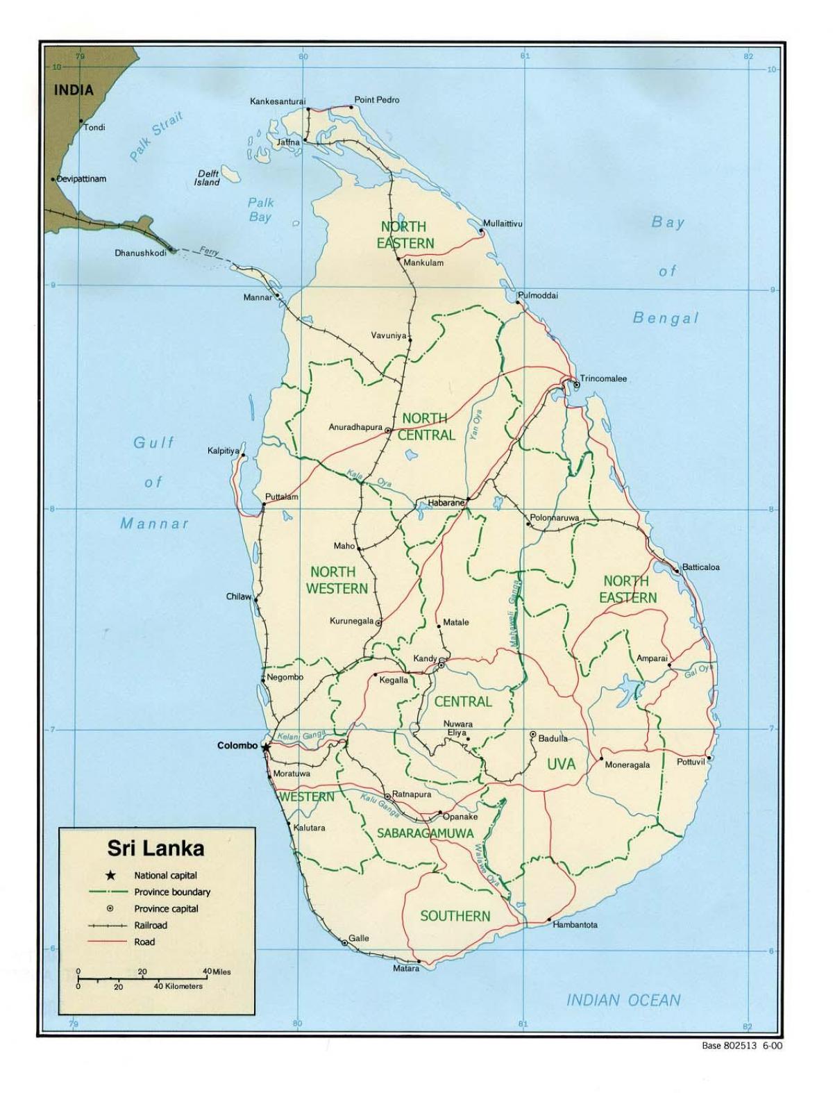 mapa de la fi del món Sri Lanka