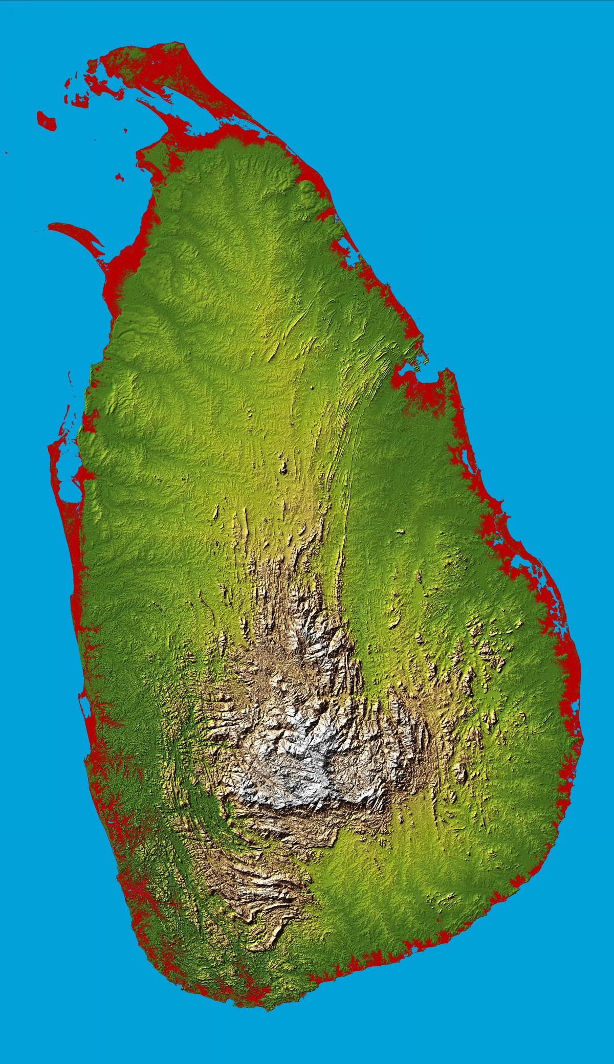 mapa de Sri Lanka 3d