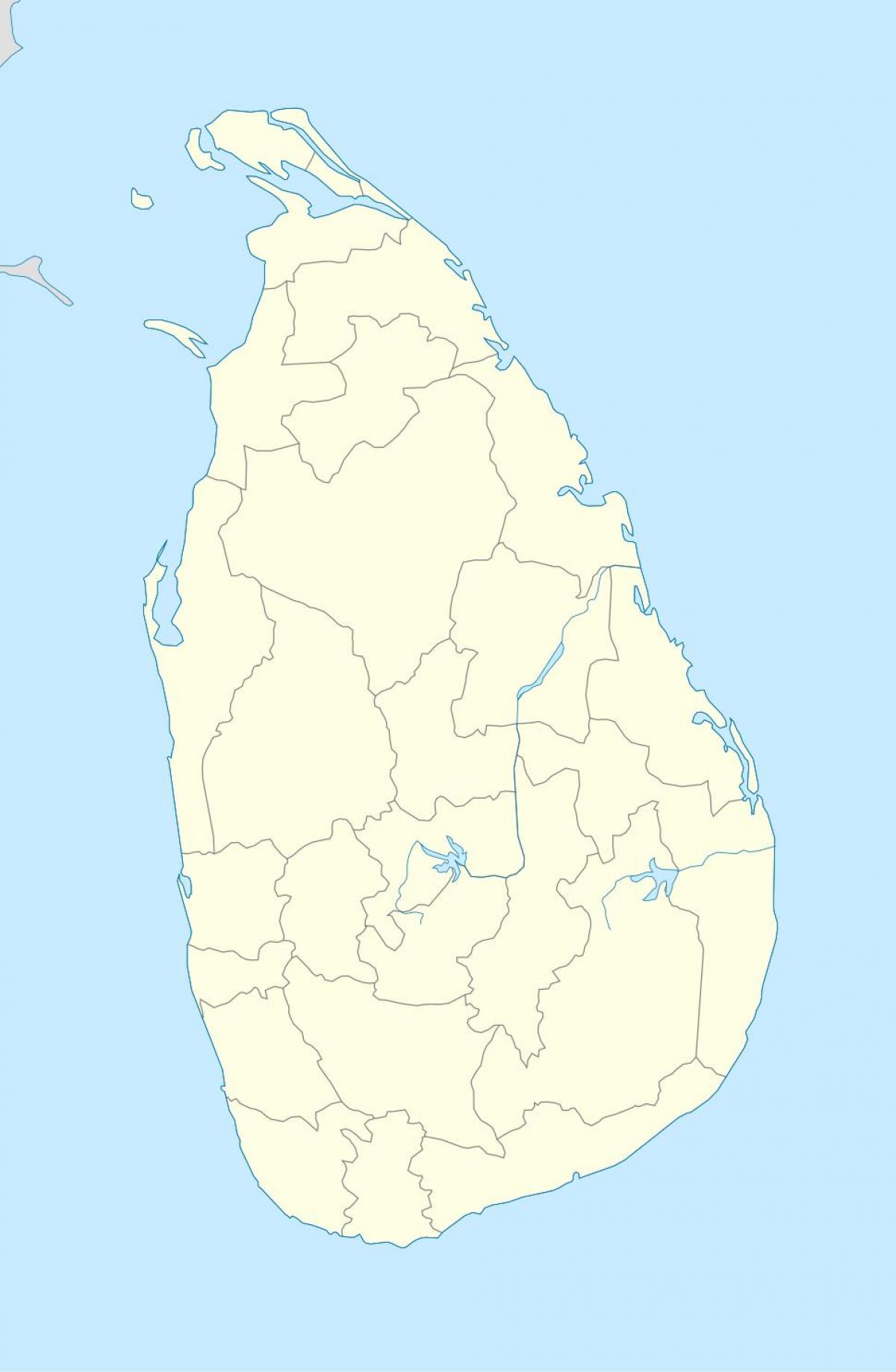 mapa de Sri Lanka divisional secretaria