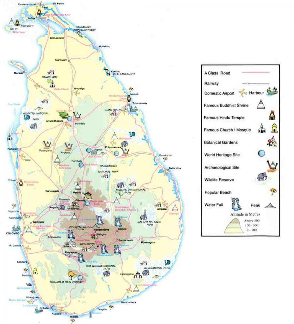 mapa de Sri Lanka la informació del mapa