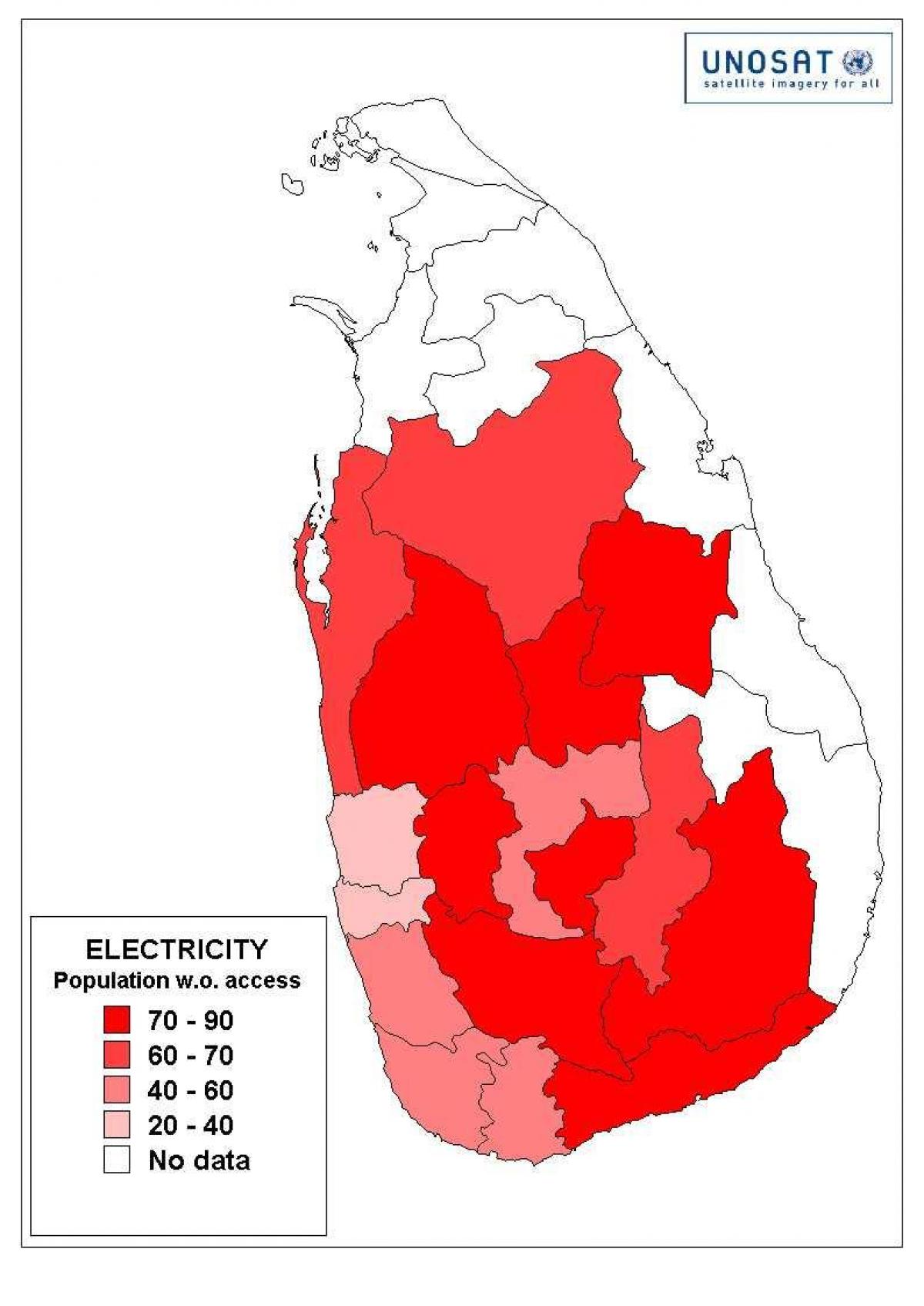 Sri Lanka població mapa
