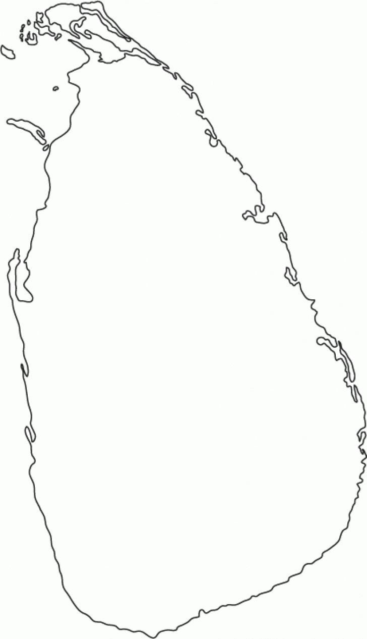 mapa de Sri Lanka fora de línia