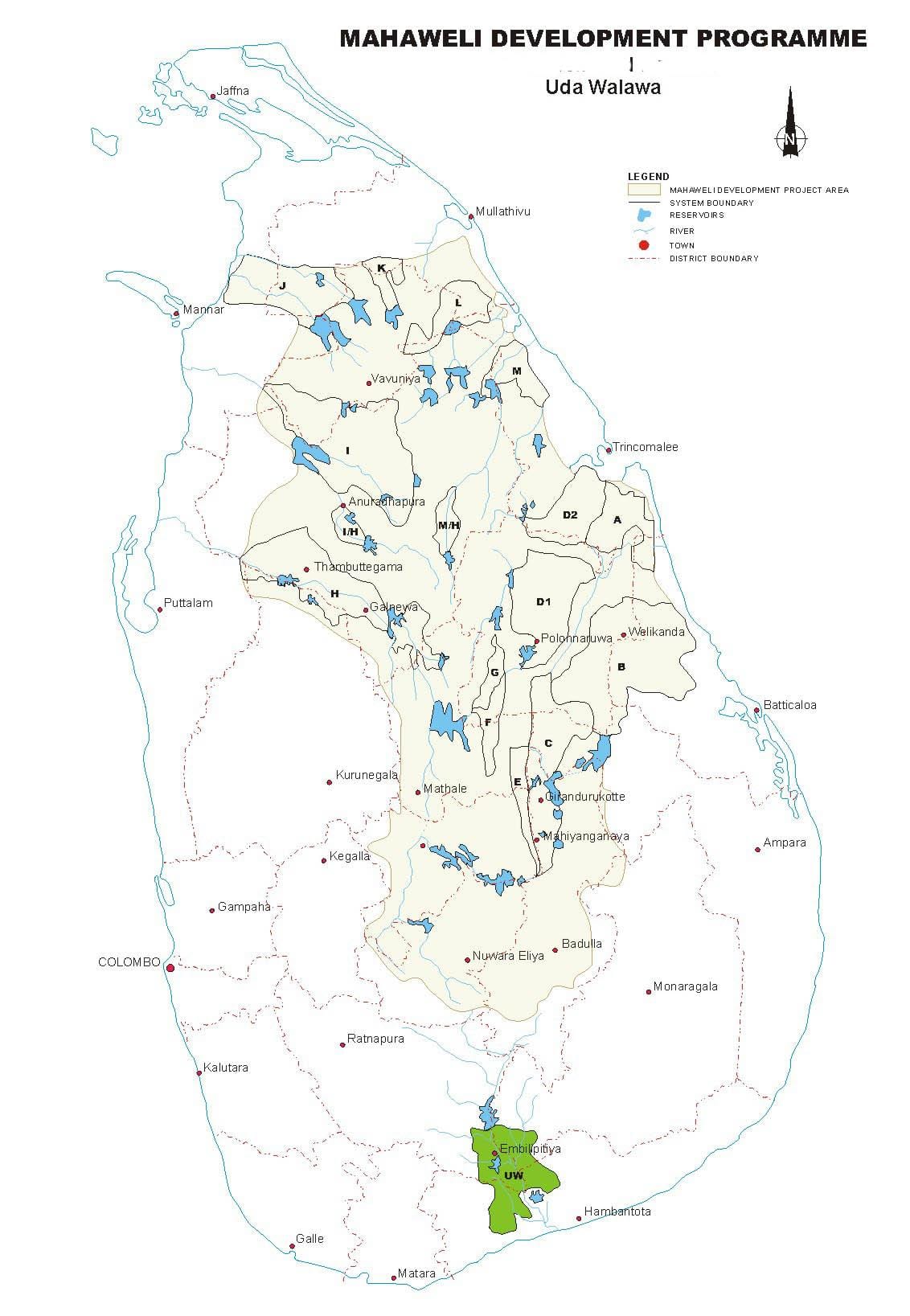 mapa de tancs a Sri Lanka