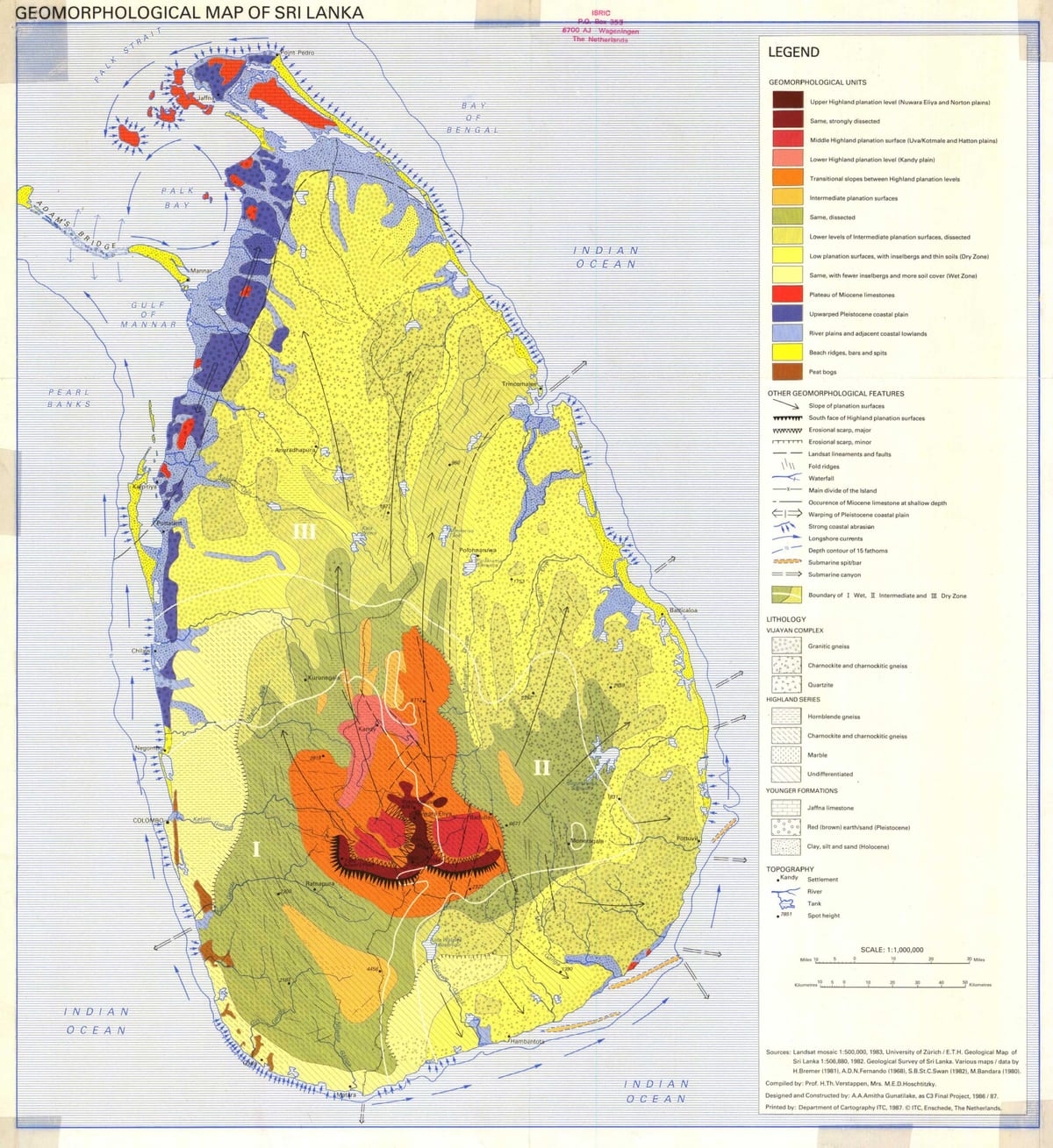 mapa de mapa de sòls de Sri Lanka