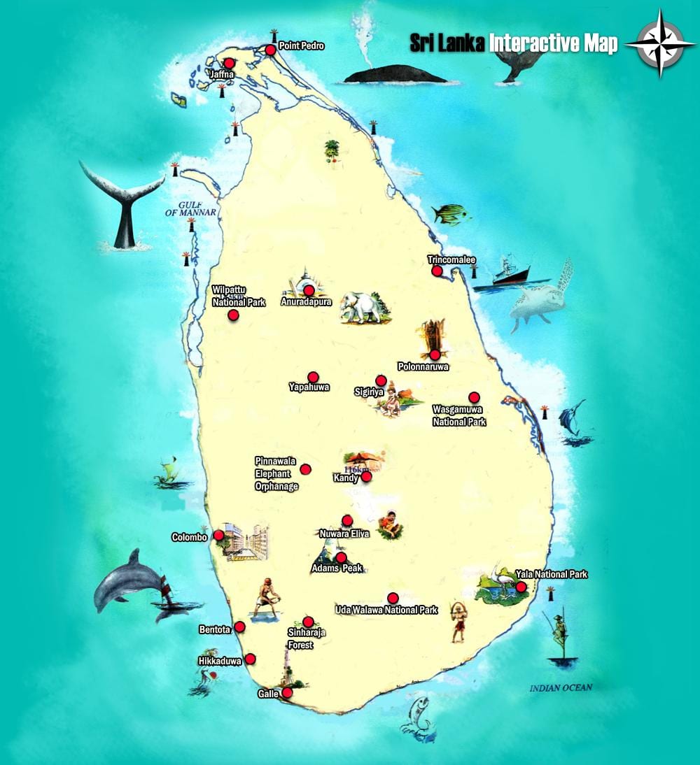 adam pic mapa Sri Lanka