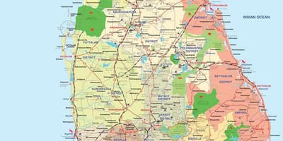 Sri Lanka ampara districte mapa