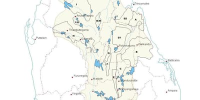 Mapa de tancs a Sri Lanka