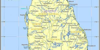 Sri Lanka tren mapa de la xarxa