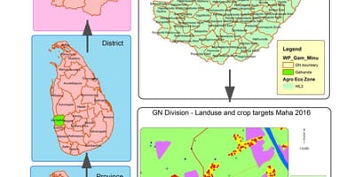 Mapa de gn divisió mapa Sri Lanka