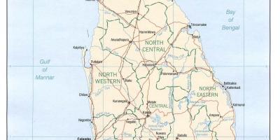 Sri Lanka gps mapa en línia