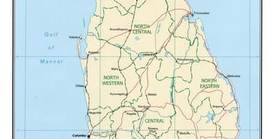 Mapa de la fi del món Sri Lanka