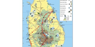 Mapa de símbols a Sri Lanka