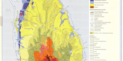 Mapa de mapa de sòls de Sri Lanka