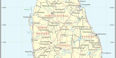 Aeroports Sri Lanka mapa