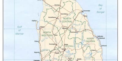 Sri Lanka autobús mapa
