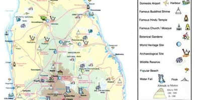 Mapa de Sri Lanka la informació del mapa