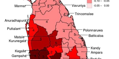 Mapa de Sri Lanka la malària
