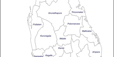 Sri Lanka mapa de dibuix