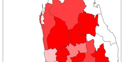Sri Lanka població mapa
