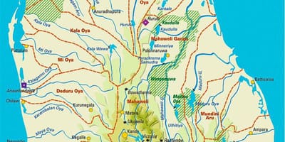 Sri Lanka rius mapa en tàmil