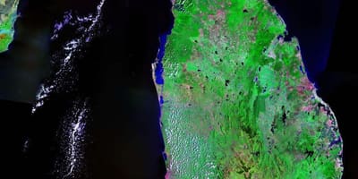 En directe via satèl·lit mapa de Sri Lanka
