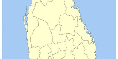 Mapa de Sri Lanka sud de la província