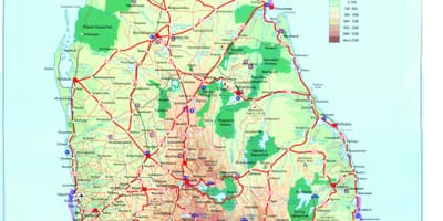 Mapa de Sri Lanka transport