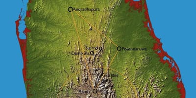 Mapa del turó país Sri Lanka